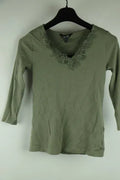 Lauren Ralph Lauren Womens Lace-Trim Stretch Cotton Top, Size XL by Vanessa Jane