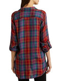 Lauren Ralph Lauren Plaid Roll-Tab-Sleeve Twill Shirt by Vanessa Jane