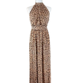 INC Womens Maxi Dress Cheetah-Print Blouson High-Neck by Vanessa Jane
