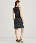 Lauren Ralph Lauren Embroidered Sleeveless Dress – Navy Blue/Silver, Size 4 by Vanessa Jane