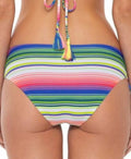 Becca Santa Catarina Striped Lace-Up Bikini Bottoms, Size Small by Vanessa Jane