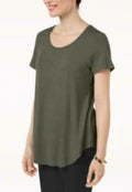 Jm Collection Petite Shirt tail-Hem Top by Vanessa Jane