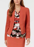 Nine West Cinnamon Solid Kiss Front Jacket, Size 14 W by Vanessa Jane