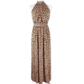 INC Womens Maxi Dress Cheetah-Print Blouson High-Neck by Vanessa Jane