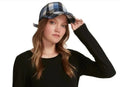 Steve Madden Brushed Plaid Cap by Vanessa Jane