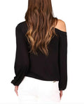 Michael Michael Kors One-Shoulder Keyhole Top, Black, PXL by Vanessa Jane