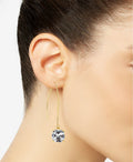 Inc Gold-Tone Cubic Zirconia Square Linear Drop Earrings by Vanessa Jane