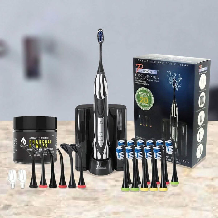 S520 Sonic Toothbrush - Accessories and Activated Coconut Charcoal Powder by DailySale