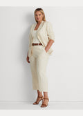 Ralph Lauren Womens Striped Linen-Blend Twill Blazer, Size 18 by Vanessa Jane