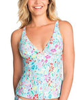 Vera Bradley Womens Emily Tankini Top, Bright Superbloom Sketch, Size XL by Vanessa Jane