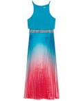 Rare Editions Girls Ombre Pleated Charmeuse Dress by Vanessa Jane