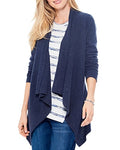 Nic+Zoe Plus Long Back Of The Chair Linen-Blend Cardigan by Vanessa Jane