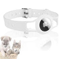 Sahara White Silicone Dog Collar - Apple AirTag = AT00018 by Zerodamage Sahara Case LLC