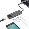 SaharaCase 5-in-1 USB-C Hub with Ethernet – Multiport Adapter with 4K HDMI, 100W PD Charging, and RJ45 – For MacBook & PC by Zerodamage Sahara Case LLC