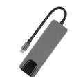 SaharaCase 5-in-1 USB-C Hub with Ethernet – Multiport Adapter with 4K HDMI, 100W PD Charging, and RJ45 – For MacBook & PC by Zerodamage Sahara Case LLC
