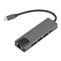 SaharaCase 5-in-1 USB-C Hub with Ethernet – Multiport Adapter with 4K HDMI, 100W PD Charging, and RJ45 – For MacBook & PC by Zerodamage Sahara Case LLC