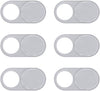 Silver Anti-Spy Privacy Camera Cover (6-Pack) - Laptops, Tablets, TVs, and Phones
