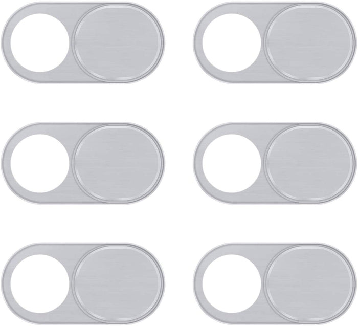 Silver Anti-Spy Privacy Camera Cover (6-Pack) - Laptops, Tablets, TVs, and Phones by Zerodamage Sahara Case LLC