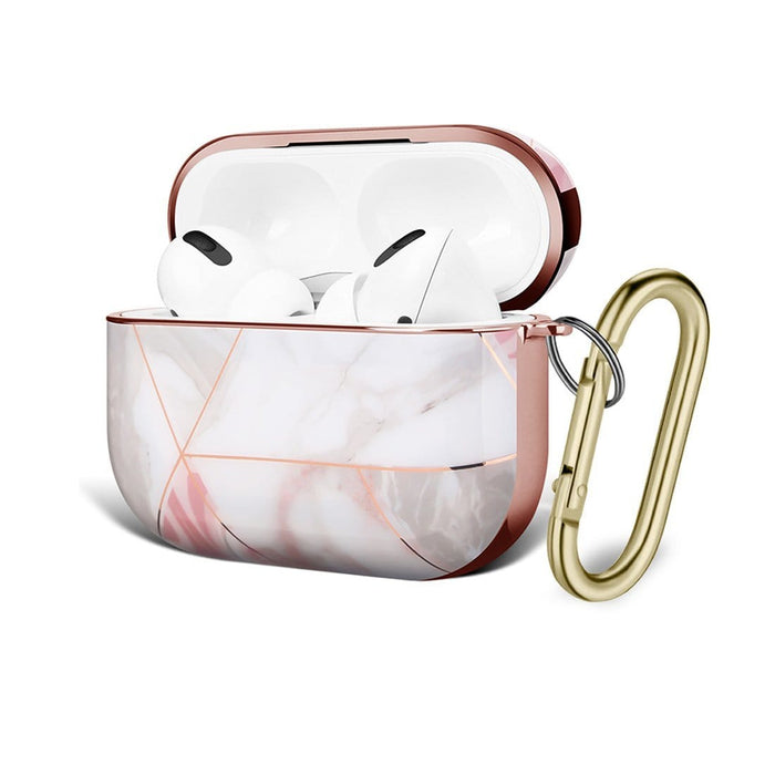 Luxury Rose Gold Marble Case - AirPods Pro (1st Generation) by Zerodamage Sahara Case LLC