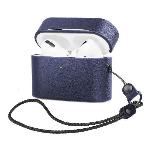 Retro Blue Leather Case - Apple AirPods Pro (1st Generation) by Zerodamage Sahara Case LLC