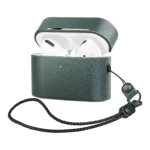 Retro Royal Green Leather Case - Apple AirPods Pro (1st Generation) by Zerodamage Sahara Case LLC