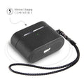 Retro Black Leather Case - Apple AirPods Pro (1st Generation) by Zerodamage Sahara Case LLC