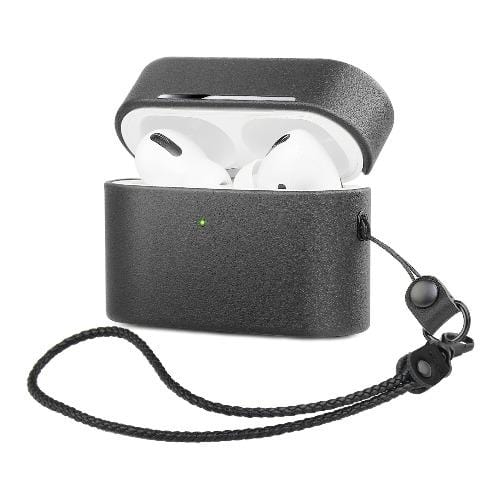 Retro Black Leather Case - Apple AirPods Pro (1st Generation) by Zerodamage Sahara Case LLC