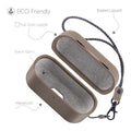 Retro Sky Gray Leather Case - Apple AirPods Pro (1st Generation) by Zerodamage Sahara Case LLC