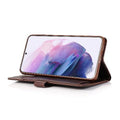 Folio Wallet Brown Vegan Leather Case - Samsung Galaxy S21 Ultra by Zerodamage Sahara Case LLC
