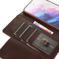 Folio Wallet Brown Vegan Leather Case - Samsung Galaxy S21 Ultra by Zerodamage Sahara Case LLC