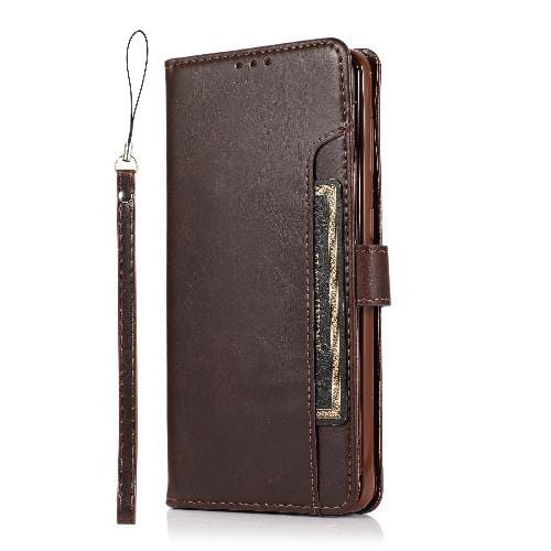 Folio Wallet Brown Vegan Leather Case - Samsung Galaxy S21 Ultra by Zerodamage Sahara Case LLC