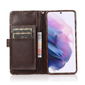 Folio Wallet Brown Vegan Leather Case - Samsung Galaxy S21 Ultra by Zerodamage Sahara Case LLC