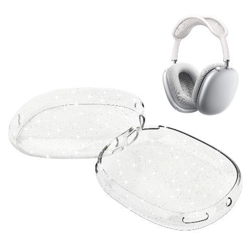 Hybrid-Flex Transparent Sparkle Case - Apple AirPods Max by Zerodamage Sahara Case LLC