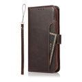 Indy Series Brown Leather Wallet Case - iPhone 12 mini by Zerodamage Sahara Case LLC