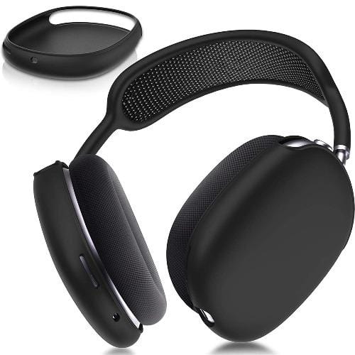 Black Liquid Silicone Cover Case - Apple AirPods Max by Zerodamage Sahara Case LLC