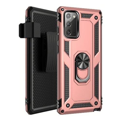 Military Kickstand Rose Gold Series Case - Samsung Galaxy Note20 5G (2020) by Zerodamage Sahara Case LLC