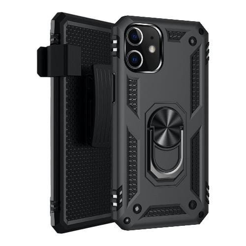 Military Series Black Kickstand Case - iPhone 12 mini by Zerodamage Sahara Case LLC
