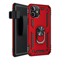 Military Series Red Kickstand Case - iPhone 12 mini by Zerodamage Sahara Case LLC