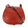 Saint Laurent YSL Red Quilted Flap Shoulder Bag #5017