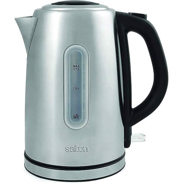 Salton Cordless Electric Stainless Steel Kettle by DailySale