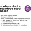 Salton Cordless Electric Stainless Steel Kettle by DailySale
