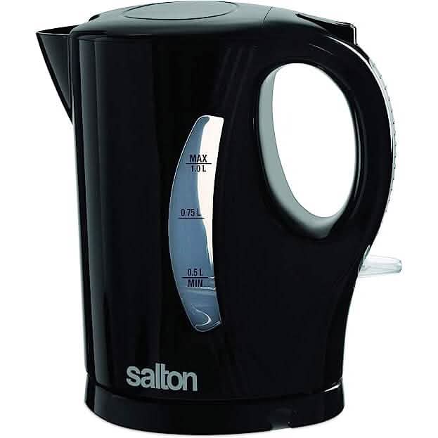 Salton Jug Kettle 1 .0 L/Qt - Black, Cordless by DailySale