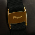 Salvatore Ferragamo Black Leather Bifold Long Wallet #3295 by Bolt Boutique