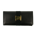 Salvatore Ferragamo Black Leather Bifold Long Wallet #3295 by Bolt Boutique