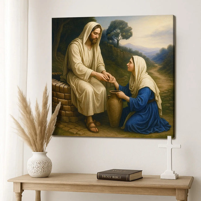 Samaritan at the Well Faith Wall Art by Tailored Canvases