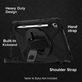 Samsung Galaxy Tab S11 Case - Heavy-Duty, Hand & Shoulder Strap | Raider-X Series by Zerodamage Sahara Case LLC