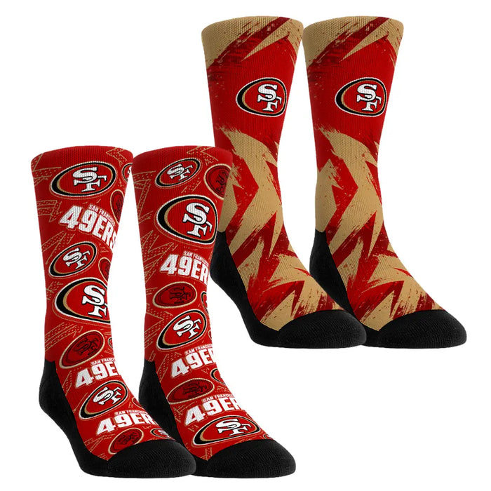 San Francisco 49ers - Game Day 2-Pack by Rock 'Em Socks