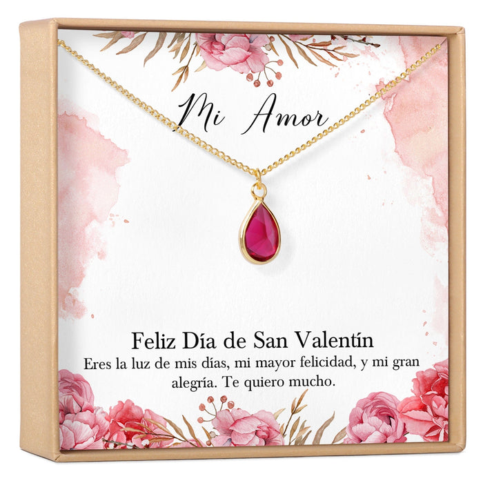 San Valentín Gemstone Necklace by Dear Ava