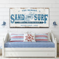 Sand And Surf Sign by Tailored Canvases