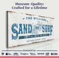 Sand And Surf Sign by Tailored Canvases